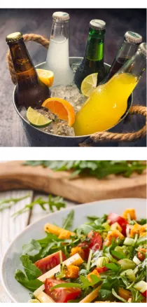 Getränke, Salate, Vor- und Nachspeisen Getränke, Salate, Vor- und Nachspeisen